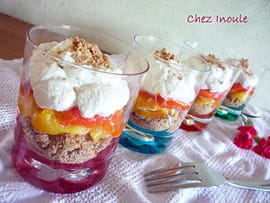 Chantilly papillon sur lit de poivrons et crumble