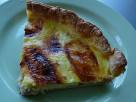 Quiche au munster et aux lardons