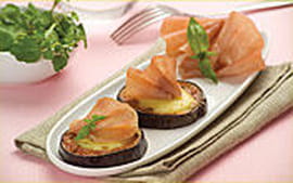 M�daillons d aubergine au jambon cru Weight Watchers