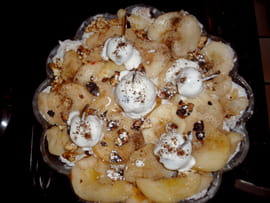 Charlotte de pain au fromage blanc et fruits 