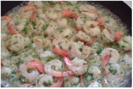Crevettes persillad�es