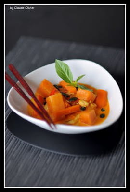 Curry jaune de poulet � la courge