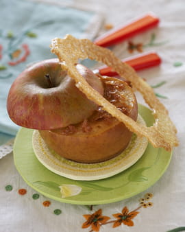 Pomme en pot de cr�me caramel au beurre sal�