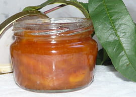 Confiture de p�che au safran