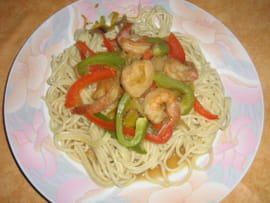 Poireaux aux fruits de mer