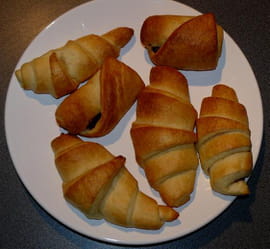 Pain au chocolat et croissant