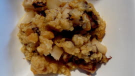 Crumble poires-chocolat