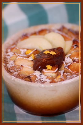 Clafoutis aux pommes et cr�me de marrons