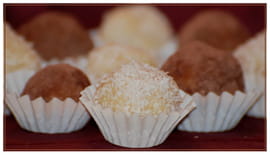 Truffes au chocolat blanc et noix de coco