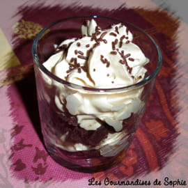 Verrine chocolat, mousse de caf� 