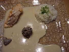 Saumon � la cr�me de morilles