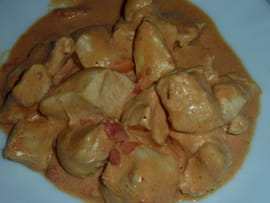 Poulet au curry et lait de coco
