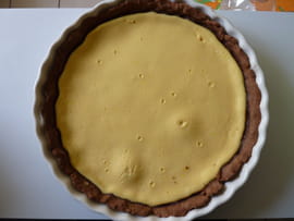 Tarte au fromage blanc et p�te sabl�e chocolat