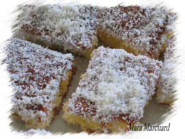 G�teau � la noix de coco frais