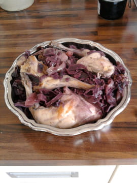 Lapin au chou rouge et aux pommes