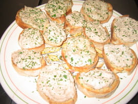 Toasts aux rillettes de thon