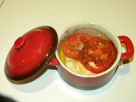 Poulet au ch�vre et aux tomates