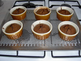 Fondant au chocolat en verrines