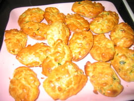 Madeleines ch�vre courgettes et pistaches 