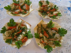 Coquilles Saint-Jacques en salade