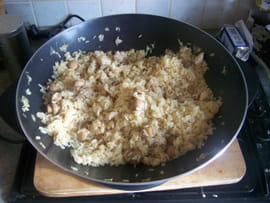 Risotto de volaille aux champignons