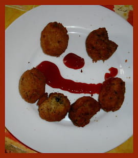 Beignets de semoule (sucr�s) au jambon et fromage
