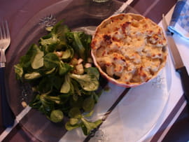 Crumble aux noix de Saint-Jacques et aux poireaux