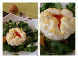 Oeuf souffl� sur un nid de verdure