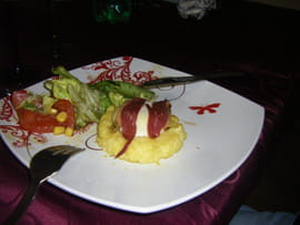 Galette de polenta ch�vre magrets
