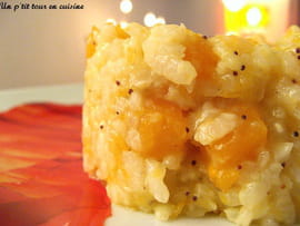 Risotto au potiron, graines de pavot 
