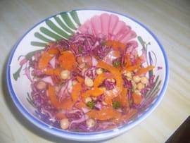 Salade chou rouge-pois chiches