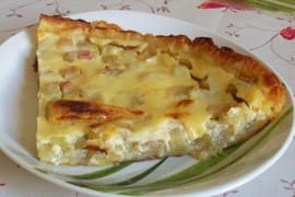 Tarte fine � la rhubarbe 