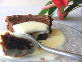 Fondant au chocolat et � la cr�me de marrons