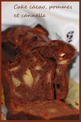 Cake cacao, pommes et cannelle