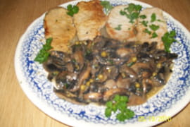 Escalopes de porc aux champignons