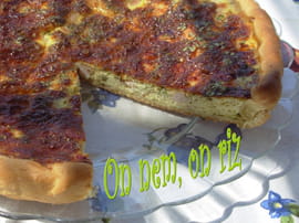 Quiche au comt�, poulet et estragon