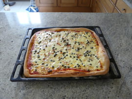 Pizza normande au saumon fum�