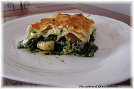 Lasagnes aux crevettes et �pinards