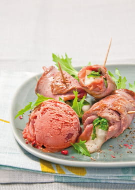 Saltimbocca de canard et sorbet quetsche Carte d Or�