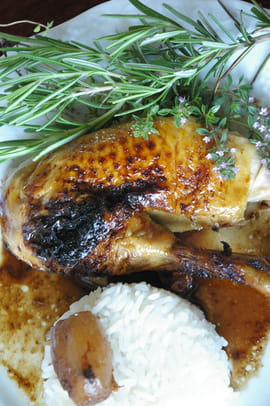 Poulet au vinaigre balsamique, �pices et miel 