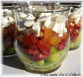 Verrine tomate-concombre
