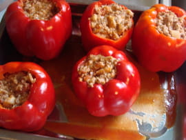Poivrons rouges  farcis
