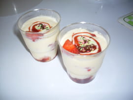 Tiramisu au fraises en verrine