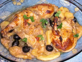 Ailes et cuisses de poulet r�ties aux pommes