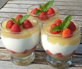 Verrine pommes fraises