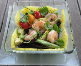 Salade de crevettes � la citronnelle
