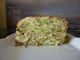 Flan de courgettes au pesto