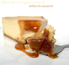 Cheesecake � la confiture de lait et �clats de caramel