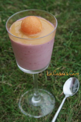 Coupe framboise et cr�me de calissons