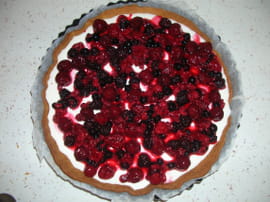 Tarte au fromage blanc et fruits rouges
